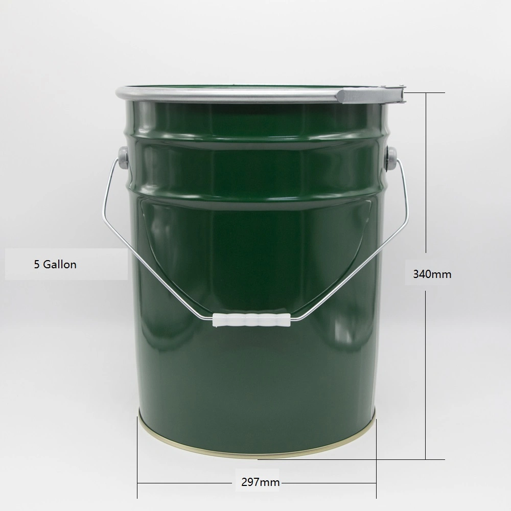 Un Approved Metal Custom Chemical Paint Pail 5 Gallon Pail Bucket with Lever Lock Ring Lid
